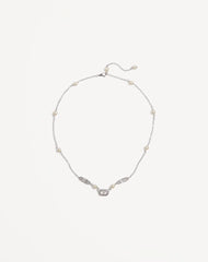 Ovalette Necklace In Metal, Pearls And SwarovskiÂ® Crystals