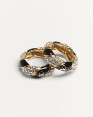 Valentino Pas Plus Earrings In Metal, Enamel, Pearl And SwarovskiÂ® Crystals