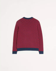 Wool Jumper With Toute La V Jacquard Pattern