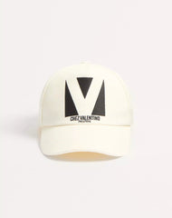 Chez Valentino Cotton Baseball Cap With Embroidery