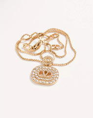 Vlogo Signature Metal And SwarovskiÂ® Crystal Necklace