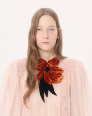 Embroidered Organza Top