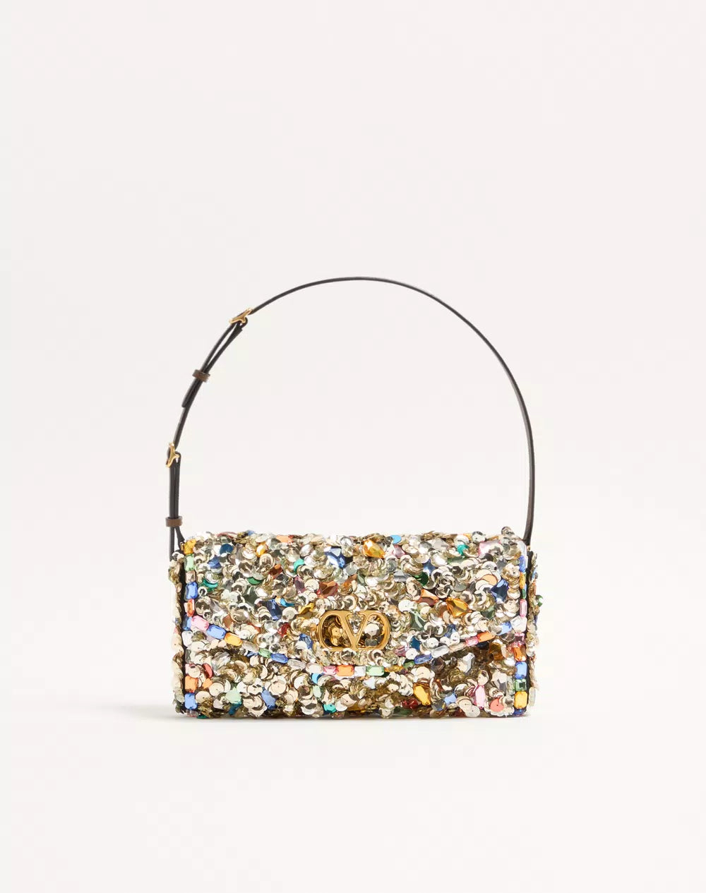Valentino Garavani Devain Embroidered Small Shoulder Bag