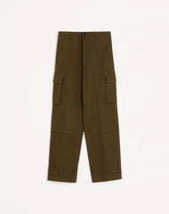 Valentino Cargo Trousers In Cotton Gabardine