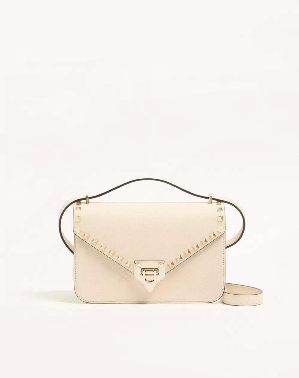 Valentino Garavani Rockstud Small Shoulder Bag In Grainy Calfskin