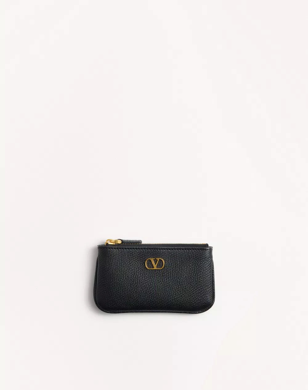 VLogo Signature Grainy Calfskin Key Ring
