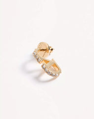 Vlogo Signature Metal And SwarovskiÂ® Crystal Earrings