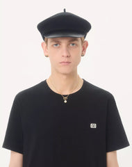 Cotton T-Shirt With VLogo Patch