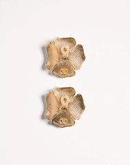 San Fin Metal Earrings With SwarovskiÂ® Crystals And Pearls