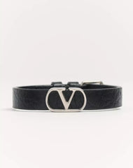 Vlogo Signature Grainy Calfskin Bracelet