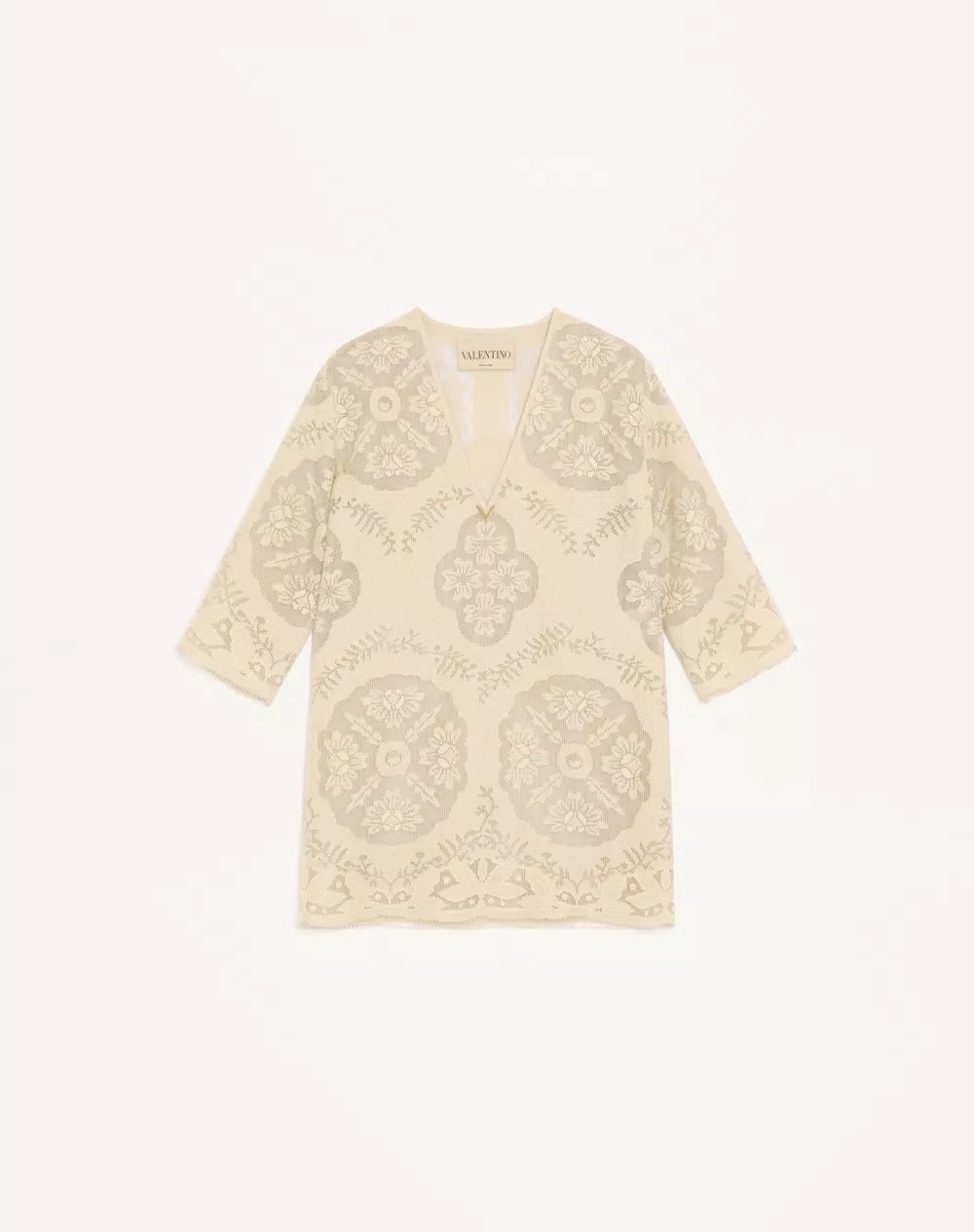 Short Dress In Floral Stamp Blanket