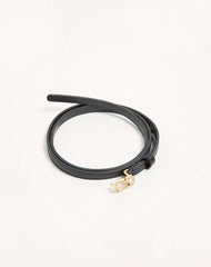 VLogo Signature Belt In Shiny Calfskin With Crystals 10 Mm