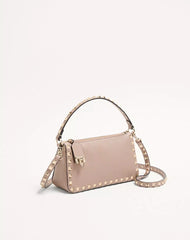 Small Rockstud Grainy Calfskin Crossbody Bag