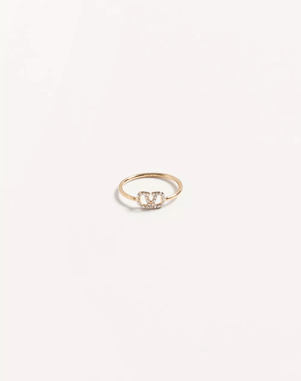 VLOGO SIGNATURE METAL AND SWAROVSKIÂ® CRYSTAL RING