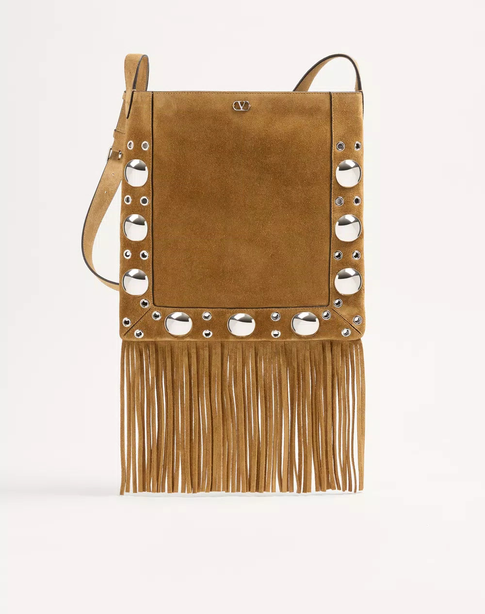 Valentino Garavani NellcÃ´te Suede Shoulder Bag With Fringes
