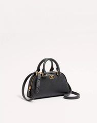 Mini VLogo Signature Bowling Bag In Grainy Calfskin