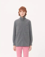 Valentino Shirt Jacket In MoulinÃ© Wool