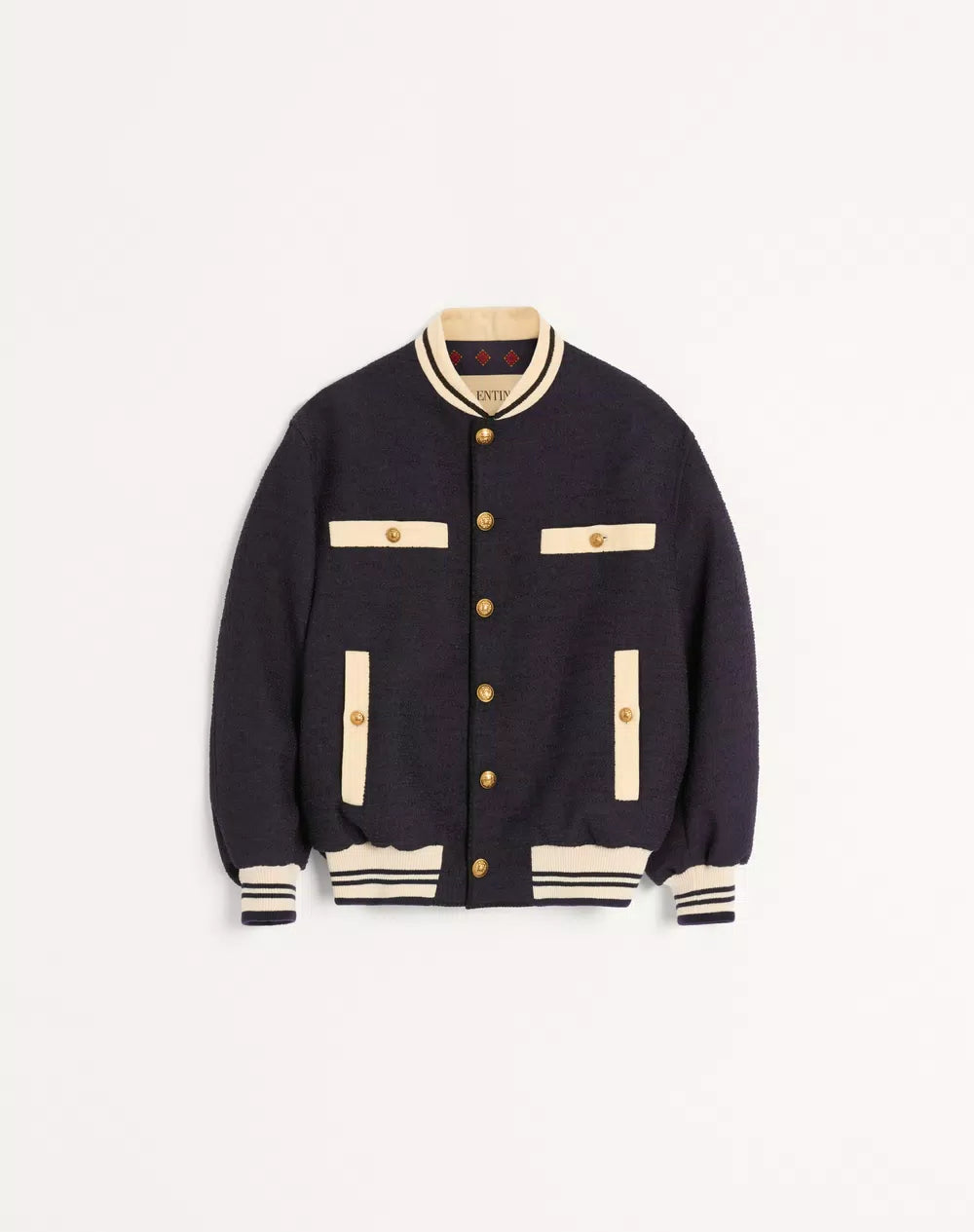 Cotton Tweed Bomber Jacket
