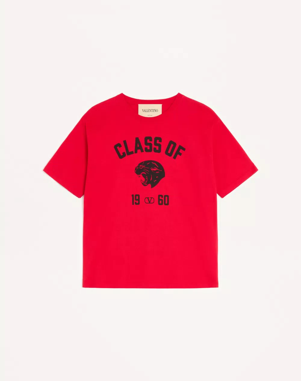Valentino Cotton T-Shirt With Panther Print