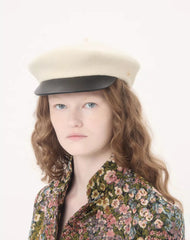 Valentino Garavani VLogo Signature Wool Beanie With Leather Visor