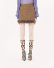 Short Houndstooth Skirt