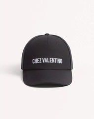 Chez Valentino Cotton Baseball Cap With Embroidery