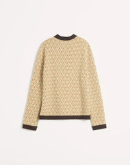 Wool Cardigan With Toute La V Pattern