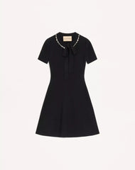 Embroidered Knit Dress