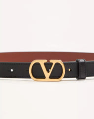 VLogo Signature Reversible Shiny Calfskin Belt - 20Mm / 1.2 In.
