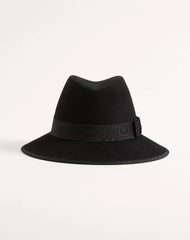 VLogo Signature Felt Hat With MoirÃ© Ribbon