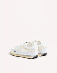 Stud Up Sneaker In Leather And Nylon