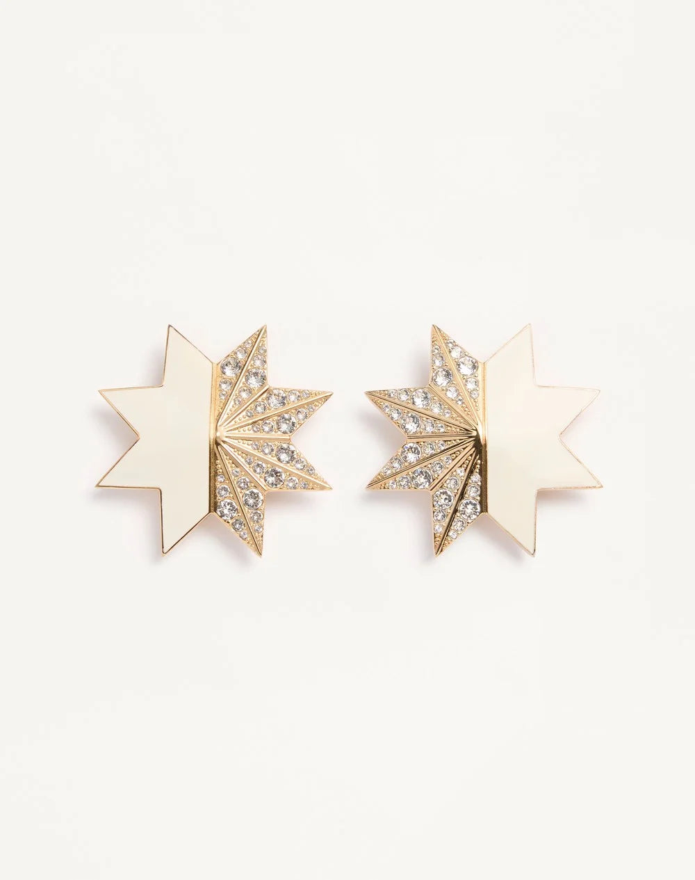 Pas Plus Earrings In Metal, Enamel And SwarovskiÂ® Crystals