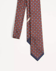 Valentie Jacquard Silk Tie With Geometric Pattern