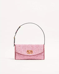 Valentino Garavani Devain Small Shoulder Bag In CloquÃ© Jacquard Fabric.
