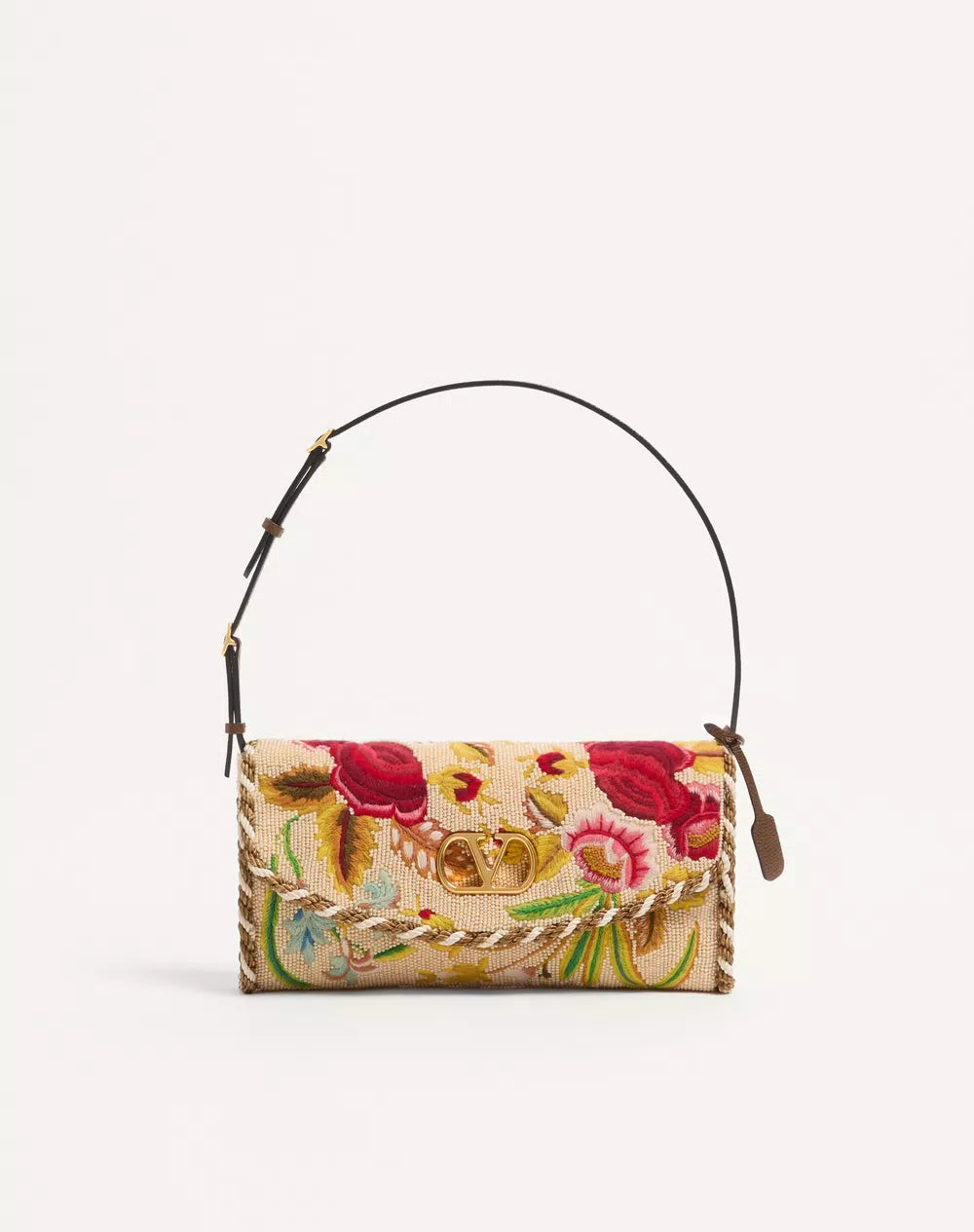Valentino Garavani Devain Embroidered Small Shoulder Bag