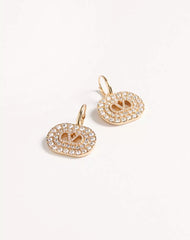 Vlogo Signature Earrings In Metal With SwarovskiÂ® Crystals