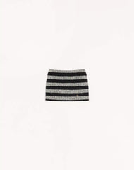 Mini Skirt In Maxi Stripe Tweed