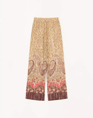 Pekin Trousers With Voyage Imaginaire Paisley Print