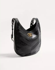 Valentino Garavani Hoboho Nappa Leather Hobo Bag With Chevron Pattern