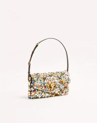 Valentino Garavani Devain Embroidered Small Shoulder Bag