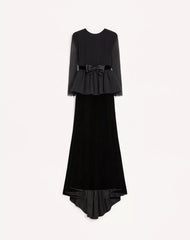 Long Dress In SablÃ© Velvet