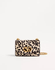 Valentino Garavani Vain Small Shoulder Bag In Pony Effect Calfskin With Animalier Print