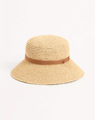 VLogo Signature Foldable Straw Bucket Hat