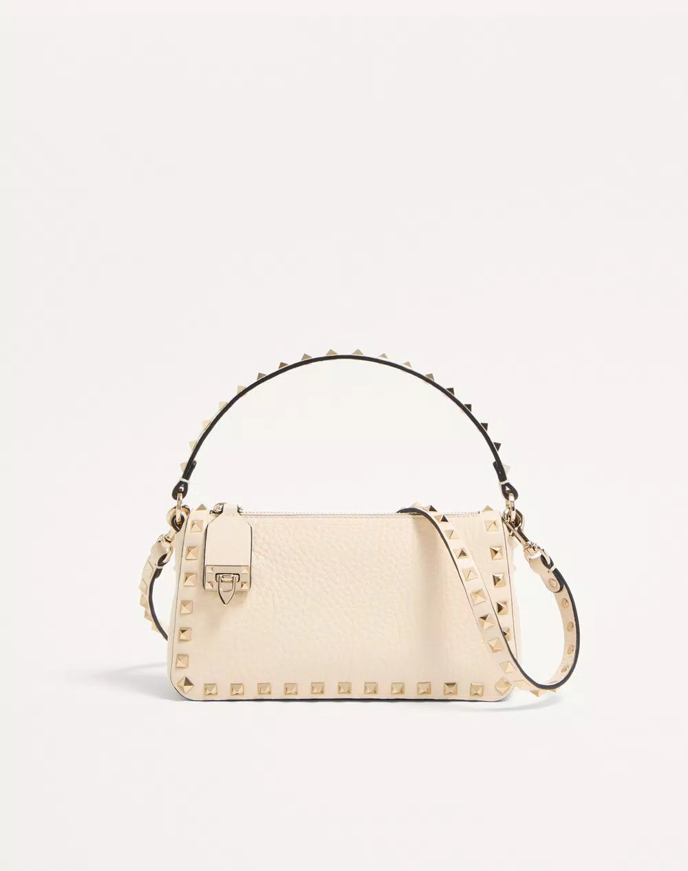 Small Rockstud Grainy Calfskin Crossbody Bag