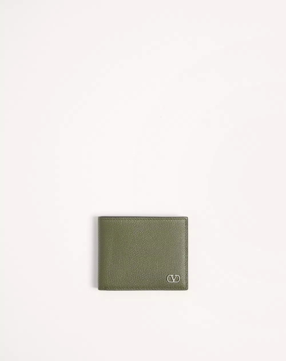 Valentino Garavani VLogo Signature Grainy Calfskin Wallet