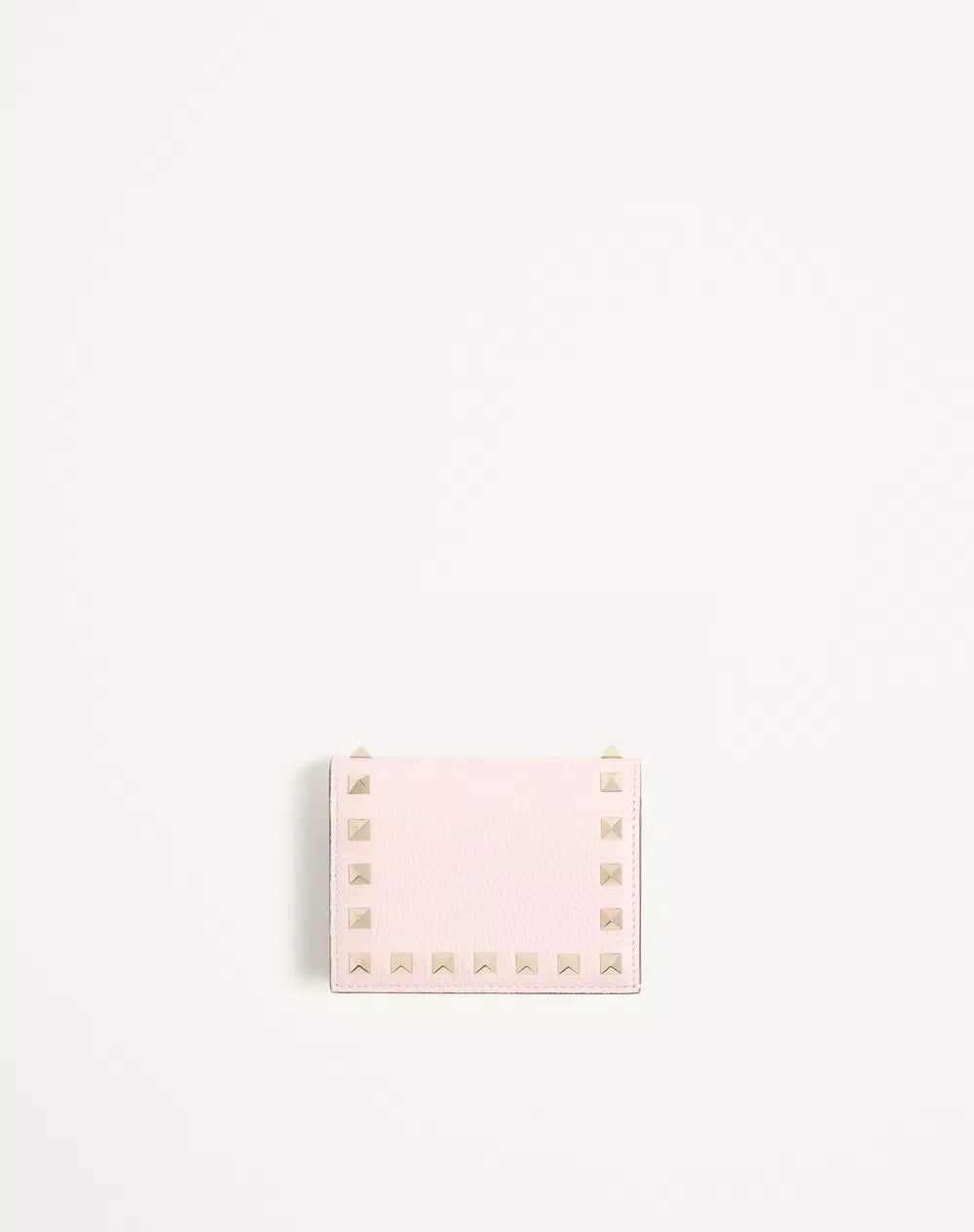 Small Rockstud Grainy Calfskin Wallet
