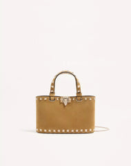 Rockstud Mini Suede Shopping Bag