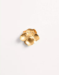 Fleur Lumineuse Brooch In Metal And Fabric