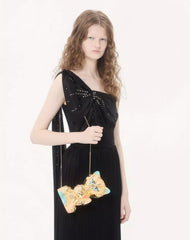 Long Dress In Embroidered Light Georgette