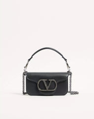 Valentino Garavani LocÃ² Small Shoulder Bag with Jewel Logo
